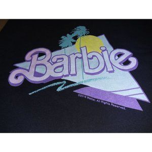 Barbie Black Tank Top Retro Barbie Purple Logo Women's Tank Top Size Medium